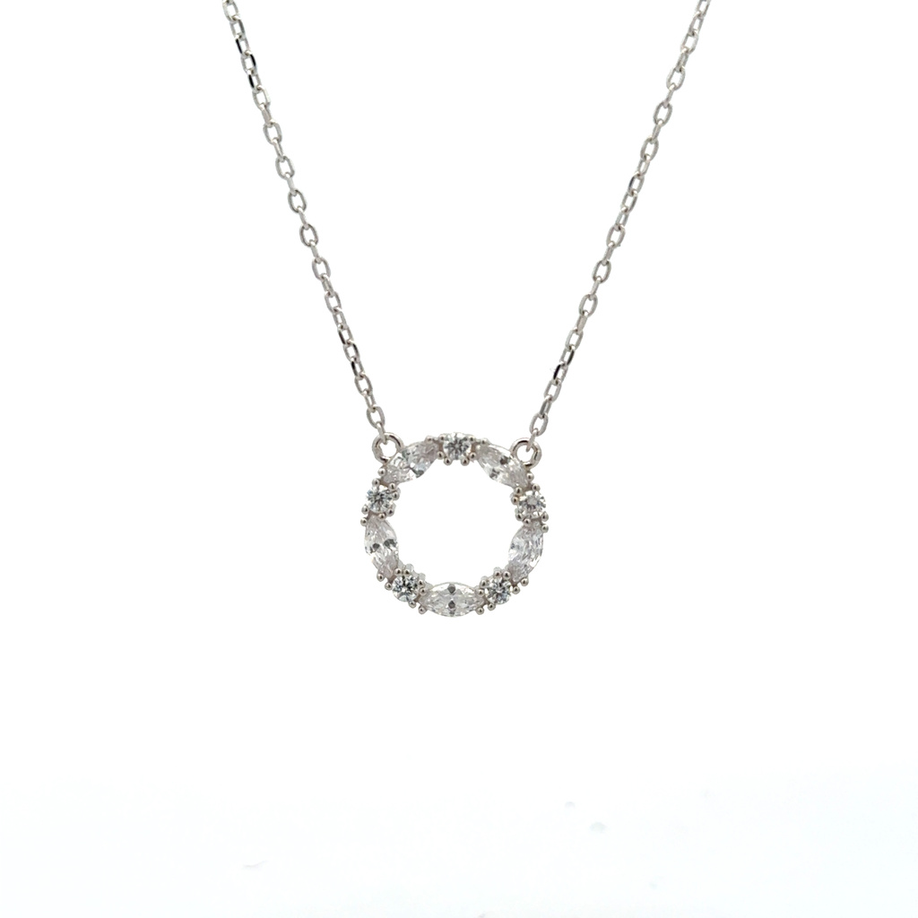 Stříbrný náhrdelník s KOLEČKEM 42+3cm